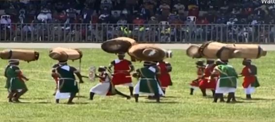 Royal Drummers of Burundi perform during the 58th Madaraka Day celebrations in Kisumu on June1, 2021. |Courtesy| YouTube|