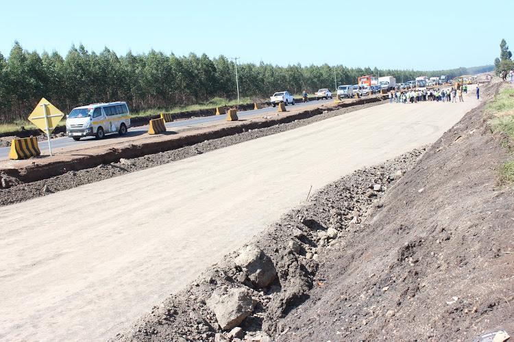 The Kenol-Sagana-Marua dual carriage oad under construction. |Photo| Courtesy|