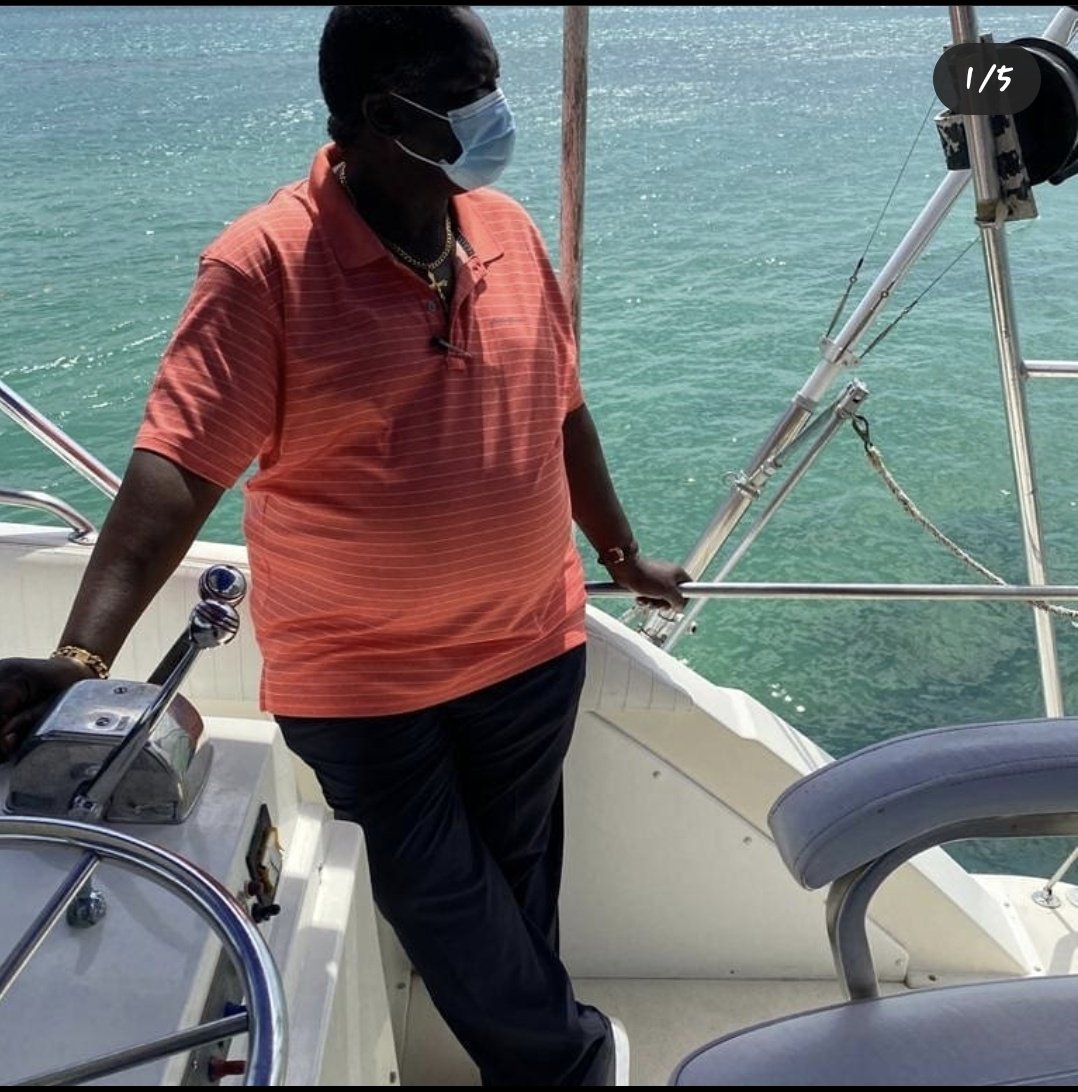 COTU Secretary-General Francis Atwoli enjoys a yacht ride at the Indian Ocean, Kilifi County on June 6, 2021. |Courtesy| Twitter|