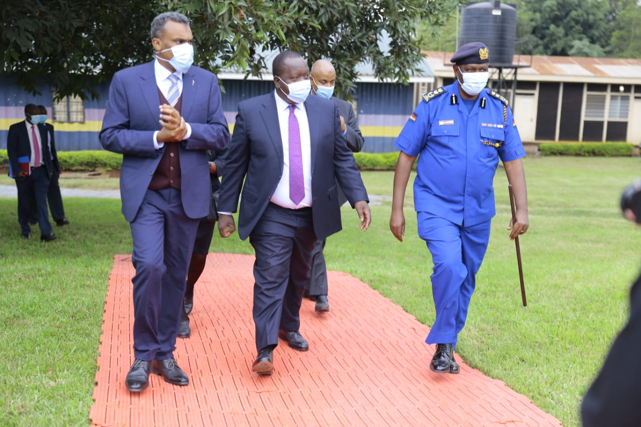 DPP Noordin Haji, Interior CS Fred Matiang'i, and Inspector General of Police Hillary Mutyambai during the twin launch of ODPP Excellence Charter & Standard Operating Procedures (SOPs) on investigation & prosecution of cases to uphold human rights on Tues