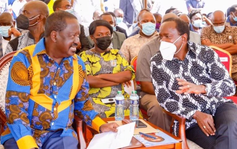 ODM leader Raila Odinga and Wiper party leader Kalonzo Musyoka