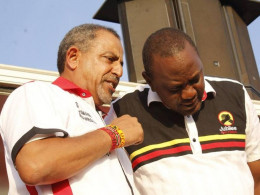 Former Mombasa Gubernatorial aspirant Suleiman Shahbal and President Uhuru Kenyatta. |Photo| Courtesy|