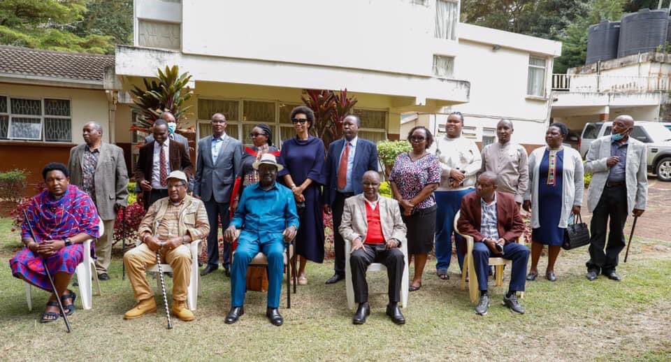 Raila Odinga condoles with the family of late Cabinet Minister William Ole Ntimama
