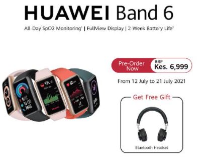 Pre-Order Huawei Band 6 Series at Ksh 6,999 and Get Free Bluetooth Headset 