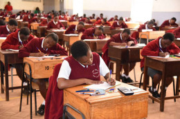 Students sitting for an exam/Photo Courtesy