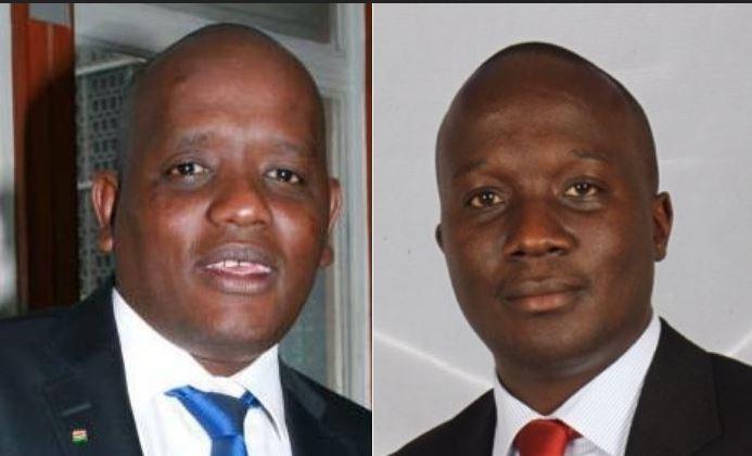 File Image of Dennis Itumbi and Dennis Onsarigo.  