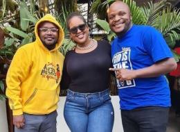 File Image of Jalang'o, Kamene Goro and Joe Muchiri 