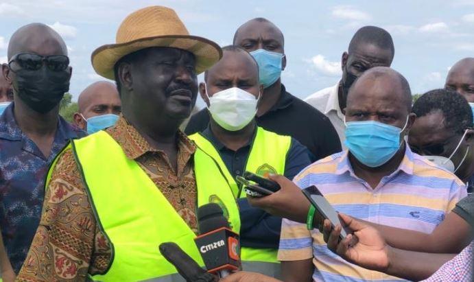 ODM Party Leader Raila Odinga at the coast/ Twitter