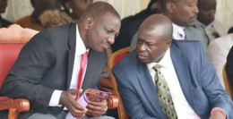 File Image of Deputy President William Ruto with Mathira MP Rigathi Gachagua during a past event. 
