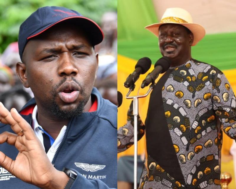 Senator Kipchumba Murkomen and ODM Leader Raila Odinga