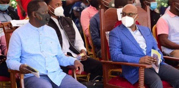 File Image of Former Prime Minister Raila Odinga and Businessman Jimmy Wanjigi. 