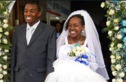 File Image of Evans Kamau and Esther Njigi Nyaga during their wedding.  