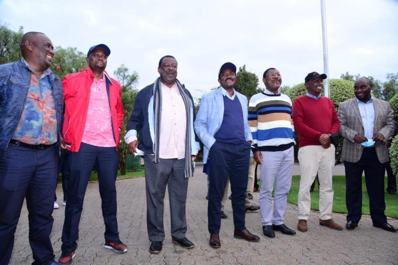 One Kenya Alliance leaders at the Great Rift Valley Lodge, Naivasha.