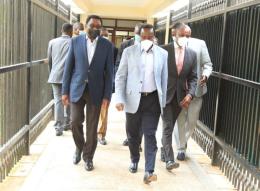 Wiper-Kenya leader Kalonzo Musyoka flanked by lawyers, Senator James Orengo and Senator Mutula Kilonzo Jr. |Courtesy| Twitter|