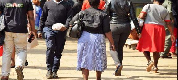 File image of Nairobi residents on the busy streets