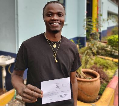 rapper Juliani records after recording a statement at the Kilimai Police Station on September 2, 2021. |Courtesy| Twitter|
