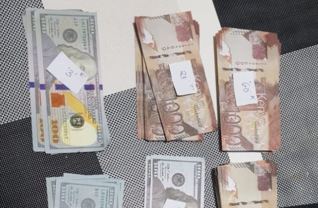 Fake notes impounded by the DCI at an apartment in Kileleshwa on September 2, 2021. |Courtesy| Twitter|