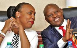 File image of Nyeri Governor Mutahi Kahiga and Deputy Governor Dr. Caroline Karugu. |Photo| Courtesy|