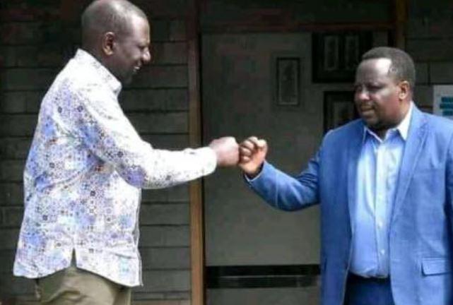 File Image of Dp William Ruto and Resigned TSP Deputy Party Secretary General Njogu Barua. |Courtesy| Facebook|
