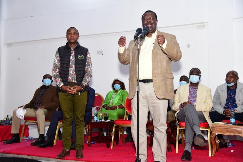ANC leader Musalia Mudavadi with Acting Secretary General Simon Gakuru