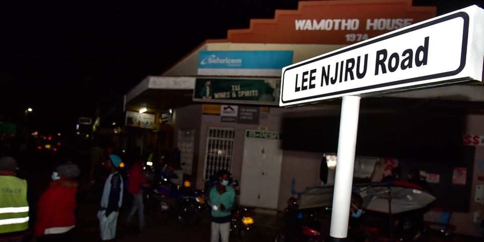 The Lee Njiru Road unveiled on Tuesday, September 21, 2021. |Courtesy| Nation|
