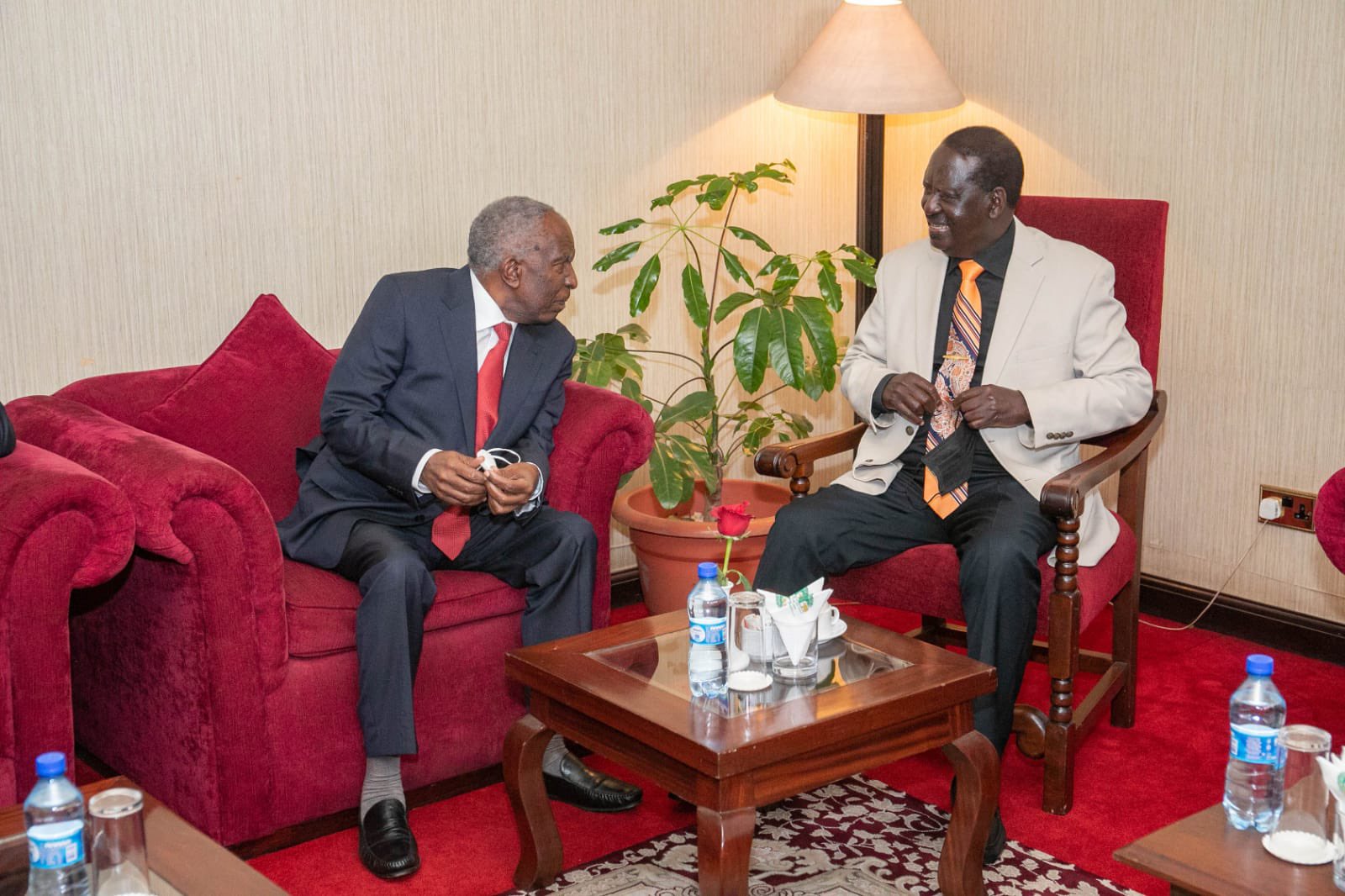ODM Leader Raila Odinga and Peter Munga on September 28, 2021. | Photo| Courtesy|