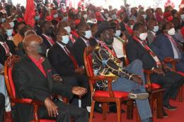 ODM Leader Raila Odinga and KANU Leader Gideon Moi at the KANU delegates meeting at Bomas on September 30, 2021. |Courtesy| Twitter|
