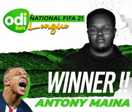 Anthony Maina Wins OdiBets FIFA 21 National League