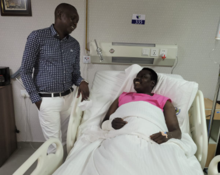 MP Oscar Sudi with William Chepkut in hospital