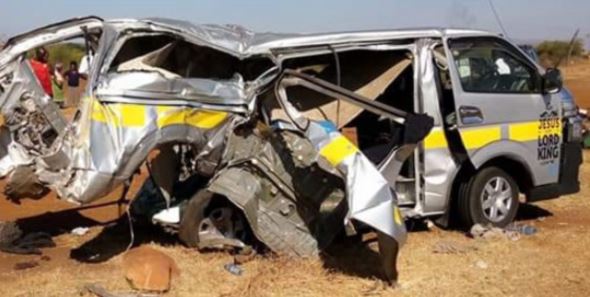 File image of road accident in Kenya 