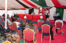 President Uhuru Kenyatta at Sagana State Lodge in Nyeri County.  