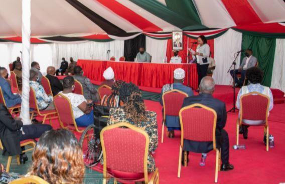 President Uhuru Kenyatta at Sagana State Lodge in Nyeri County.  