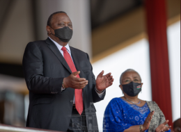 President Uhuru Kenyatta with First lady Margaret Kenyatta