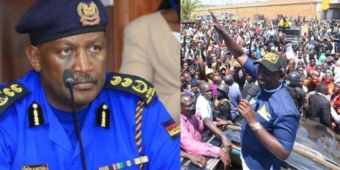 College Image of IG Hillary Mutyambai and DP William Ruto. 
