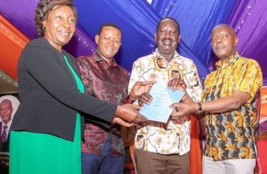 ODM leader Raila Odinga and Governors Alfred Mutua, Kivutha Kibwana, and Charity Ngilu in Ukambani.