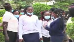 Screengrab of students stranded at Maria Consolata Teachers Training College in Isiolo. |Photo| Courtesy|