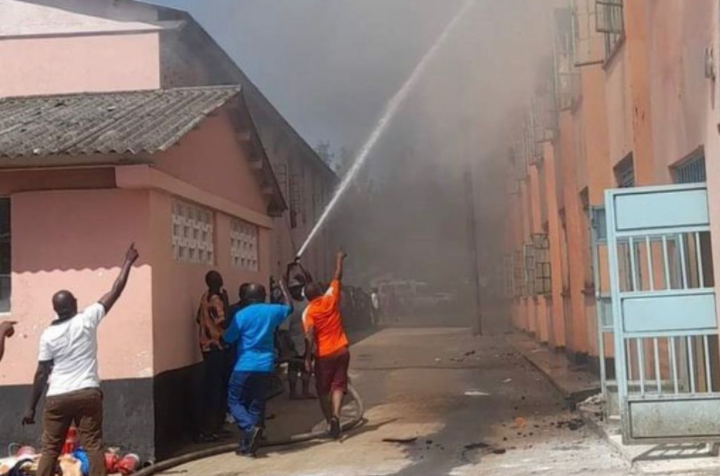 Maranda High school dormitory on fire
