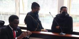 Billionaire Mary Wambui Mungai (r), Purity Njoki Mungai (c), and LSK President Nelson Havi at the Milimani Law Courts on Thursday, December 9, 2021. |Courtesy| Nation|