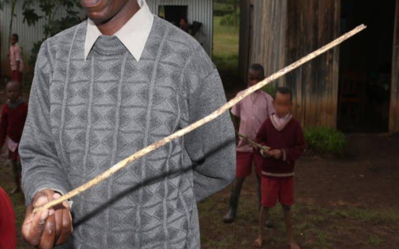 A tutor holding a cane. |Photo| Courtesy|