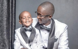 File image of Njugush and his son, Blessed Tugi. |Photo| Courtesy|