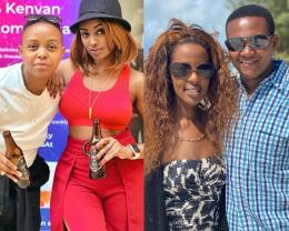 Makena Njeri with Michelle Ntalami and Lillian Nganga with Alfred Mutua