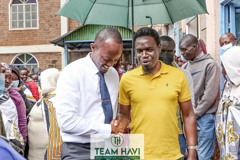 File image of LSK President Nelson Havi and Westlands parliamentary aspirant Brian Mwema (left). |Courtesy| Twitter|