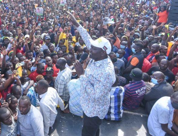 DP William Ruto at Jacaranda grounds. 