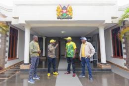 From left: Kiharu MP Ndindi Nyoro, Njogu wa Njoroge, DP William Ruto, and Kikuyu MP Kimani Ichung'wa. |Photo| Courtesy|