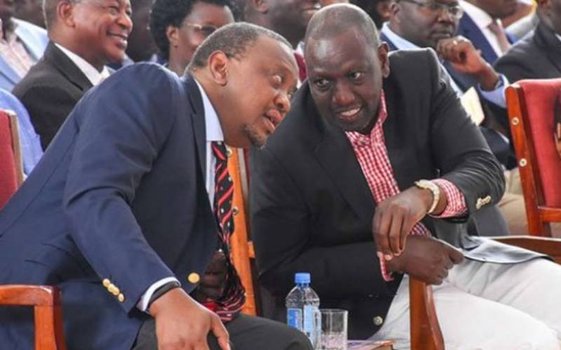 File image of President Uhuru Kenyatta  and DP William Ruto. 