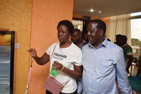 File image of ODM leader Raila Odinga and daughter, Rosemary Odinga. |Photo| Courtesy|