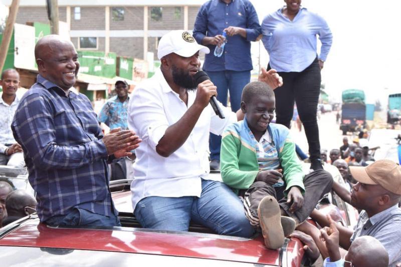 Governor Hassan Joho and Nestar Abraham Kavai. 