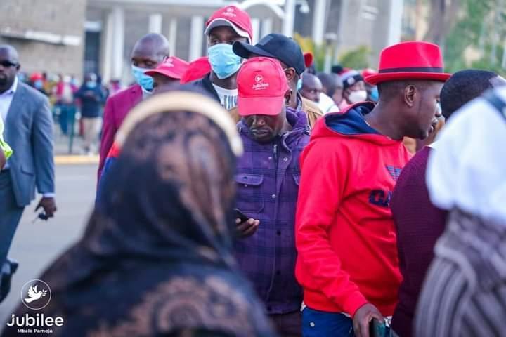 Kenyans Throng KICC Ahead of Jubilee Party NDC