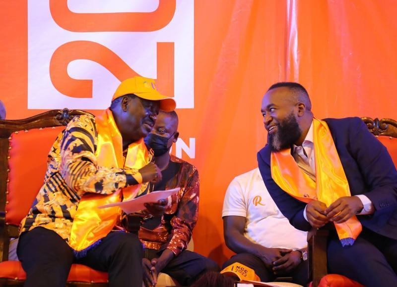 ODM leader Raila Odinga and Governor Hassan Joho.
