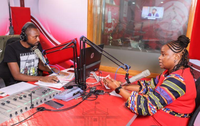 File image of Inooro FM presenter Jeff Kuria and State House spokesperson Kanze Dena. 